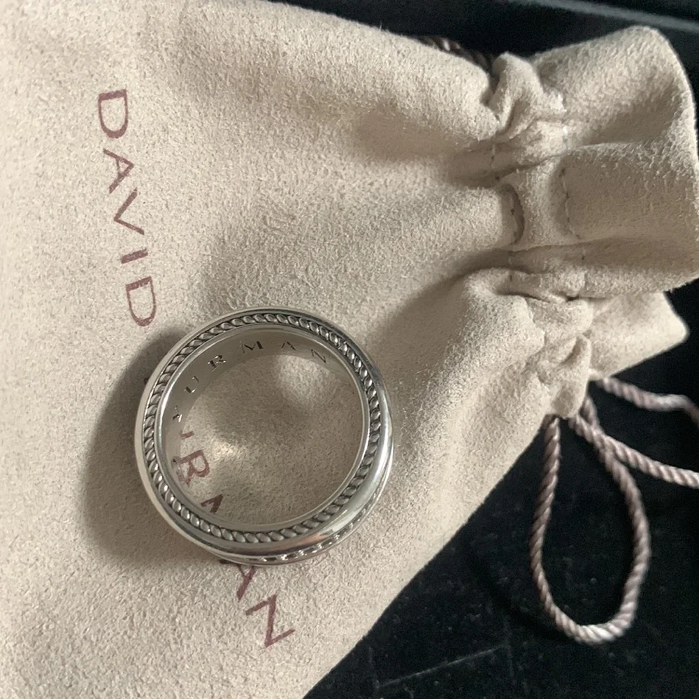David Yurman Silver Men's Ring Size 11